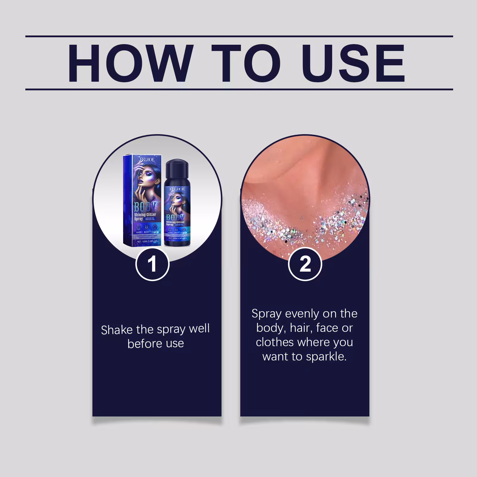 Highlight Brightening Glitter Spray Natural Three-dimensional Long Lasting