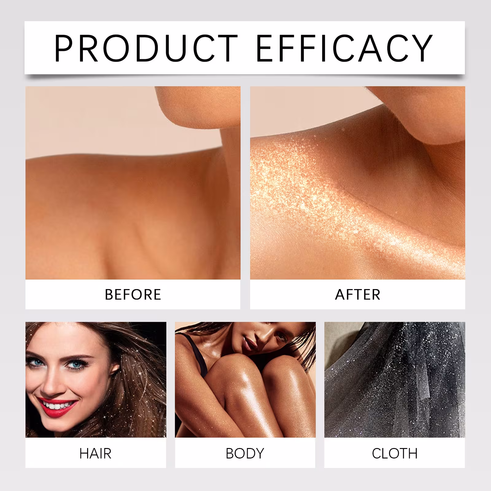 Stage Makeup Glitter Spray Natural Three-dimensional
