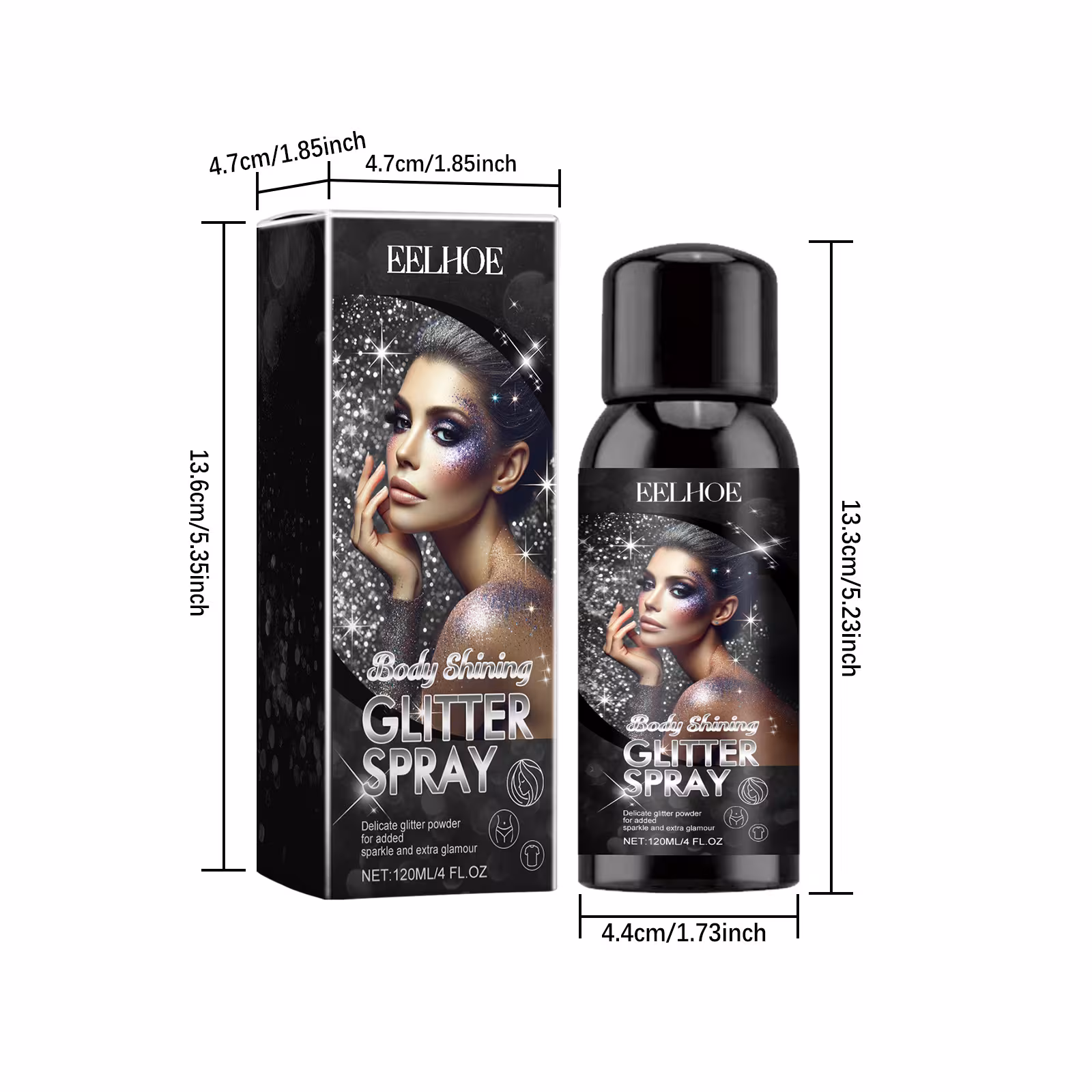 Stage Makeup Glitter Spray Natural Three-dimensional