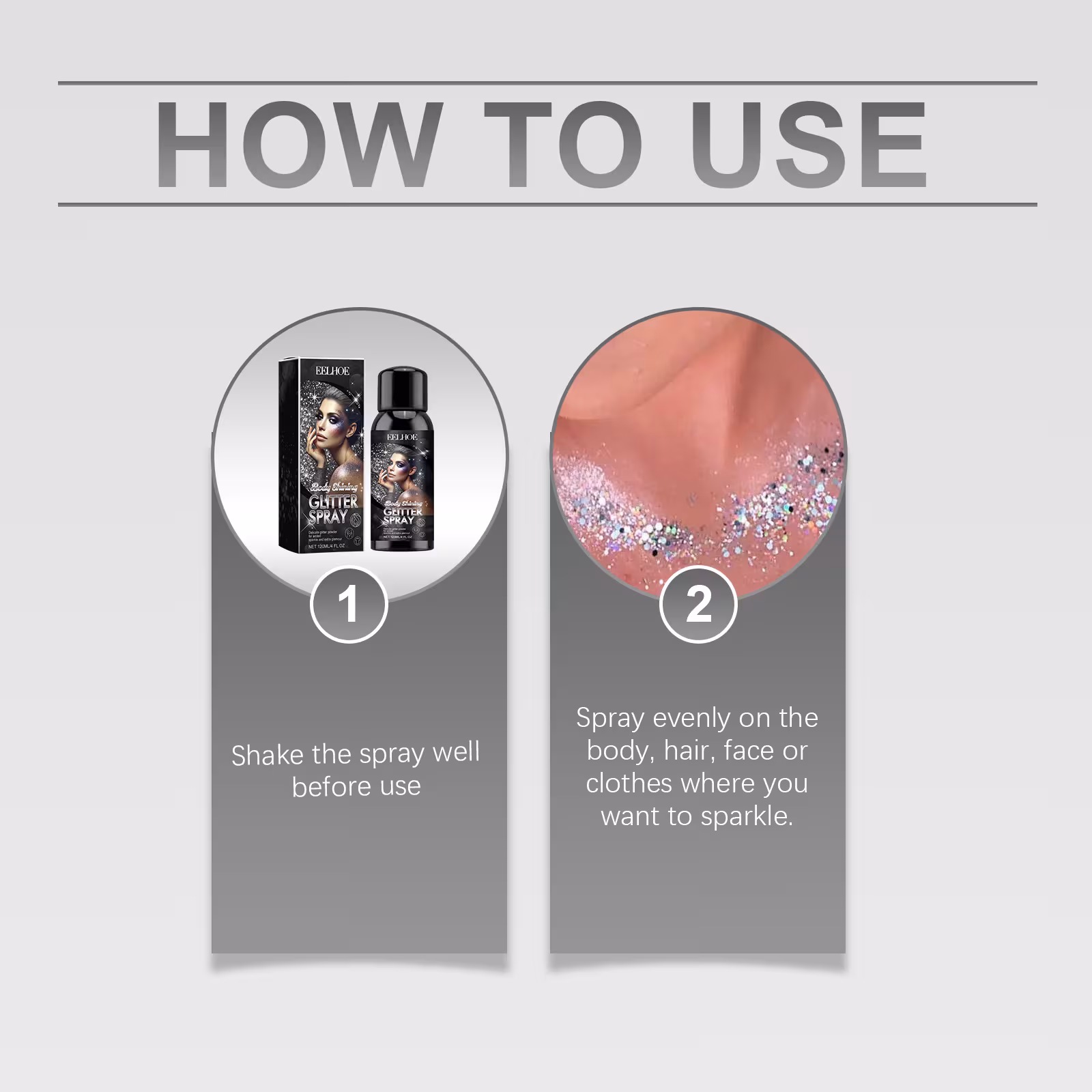 Stage Makeup Glitter Spray Natural Three-dimensional