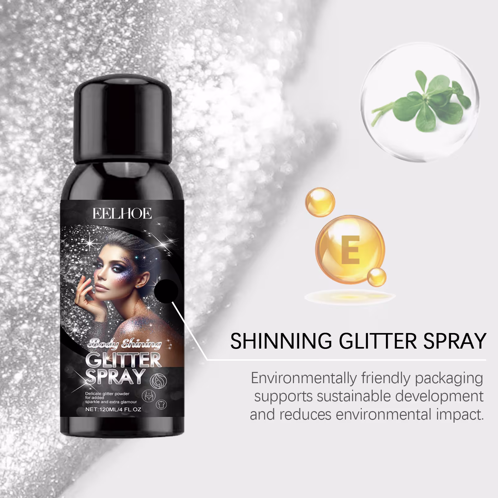 Stage Makeup Glitter Spray Natural Three-dimensional