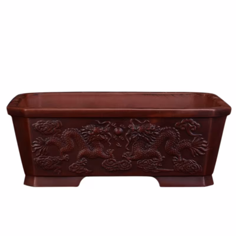 Purple Sand Flower Pot Antique Rectangular Creative Personality