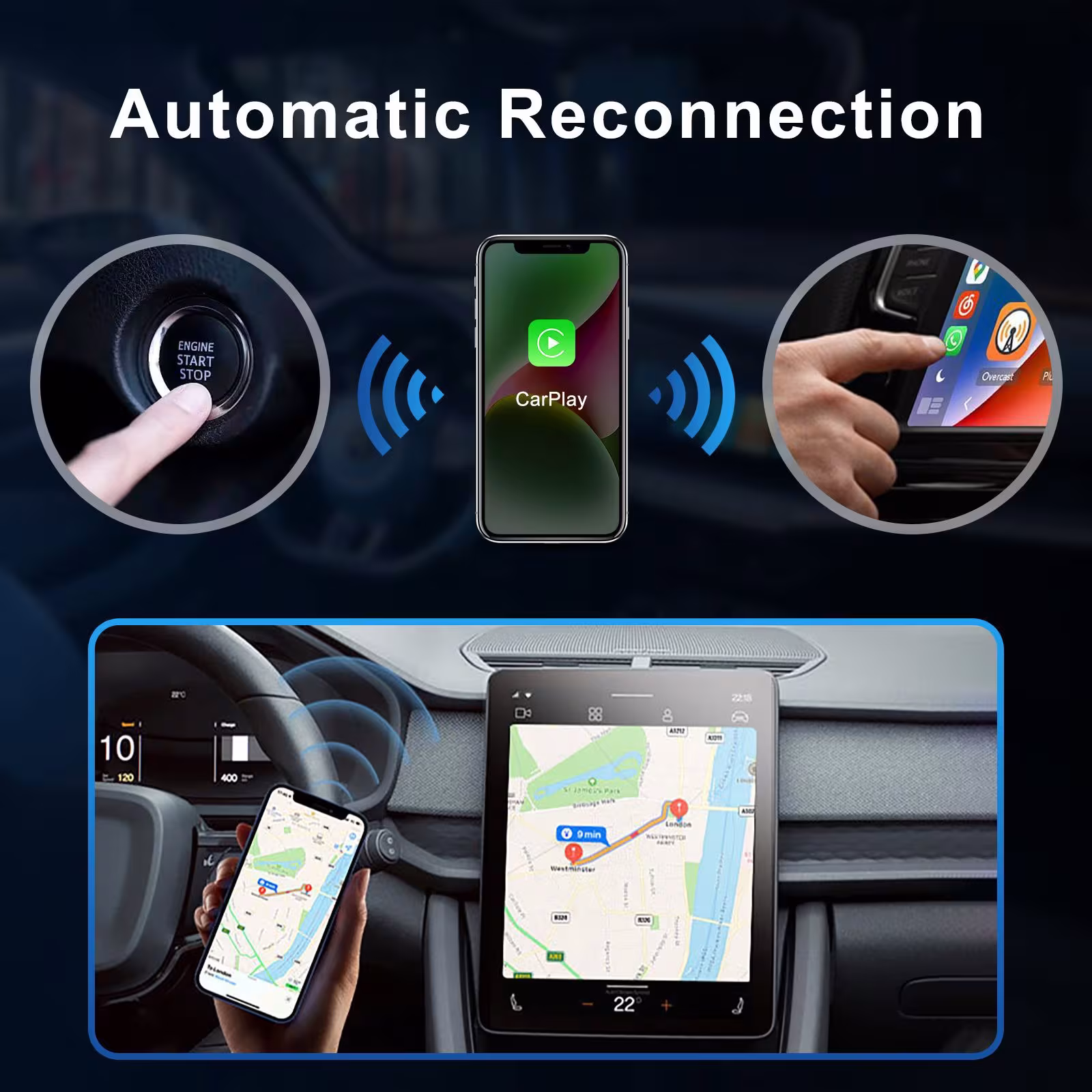 Carplay Box Module Original Car Wired To Wireless Private Model Real Upgrade Wireless Projector