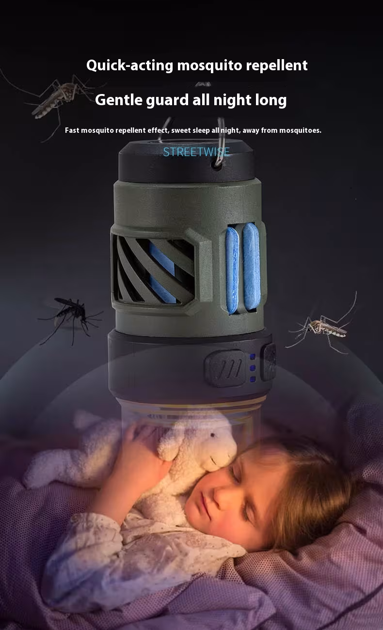 Outdoor Mosquito Killing Lamp Power Torch Long Battery Life Camping Lantern