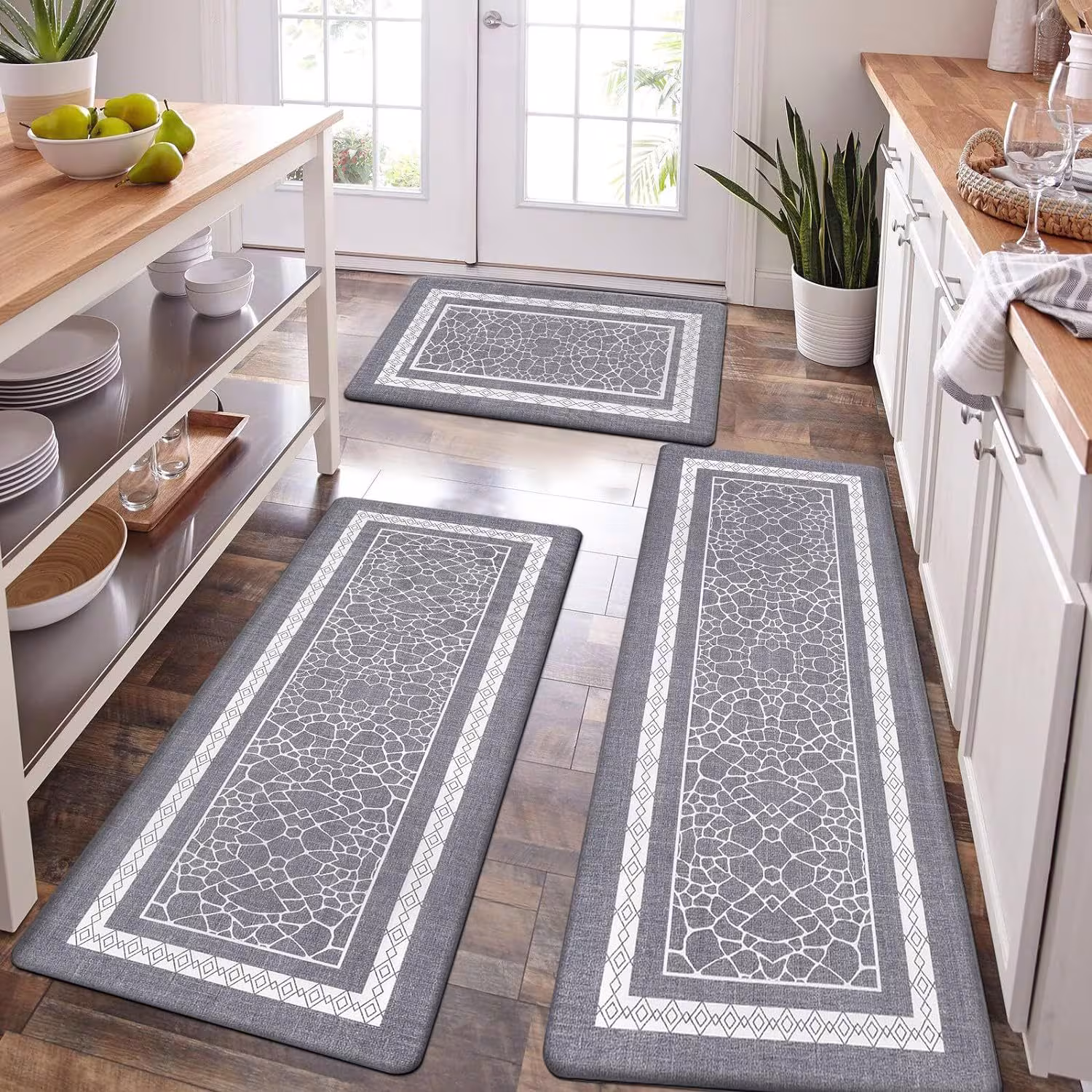 Simple Hot Sale Anti-fatigue Kitchen Pad PVC Leather Waterproof And Oil-proof Easy To Care Foot Mat