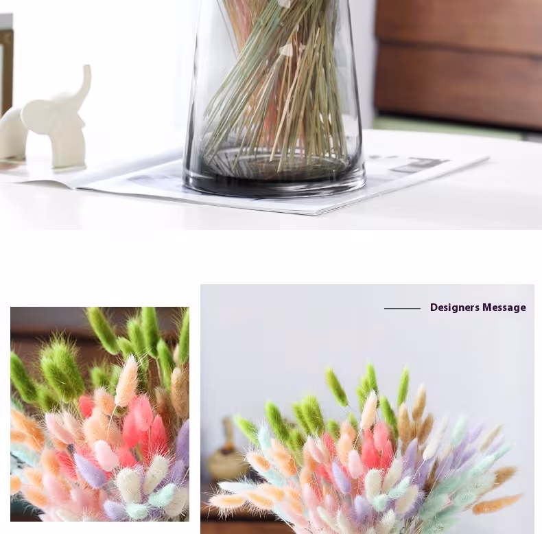Home Decoration Ornaments - Rabbit Tail Grass Dried Flower Bouquet