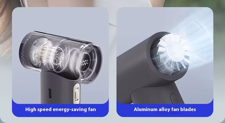 Handheld Violent Fan High Speed Stepless Speed Control Outdoor USB Fan