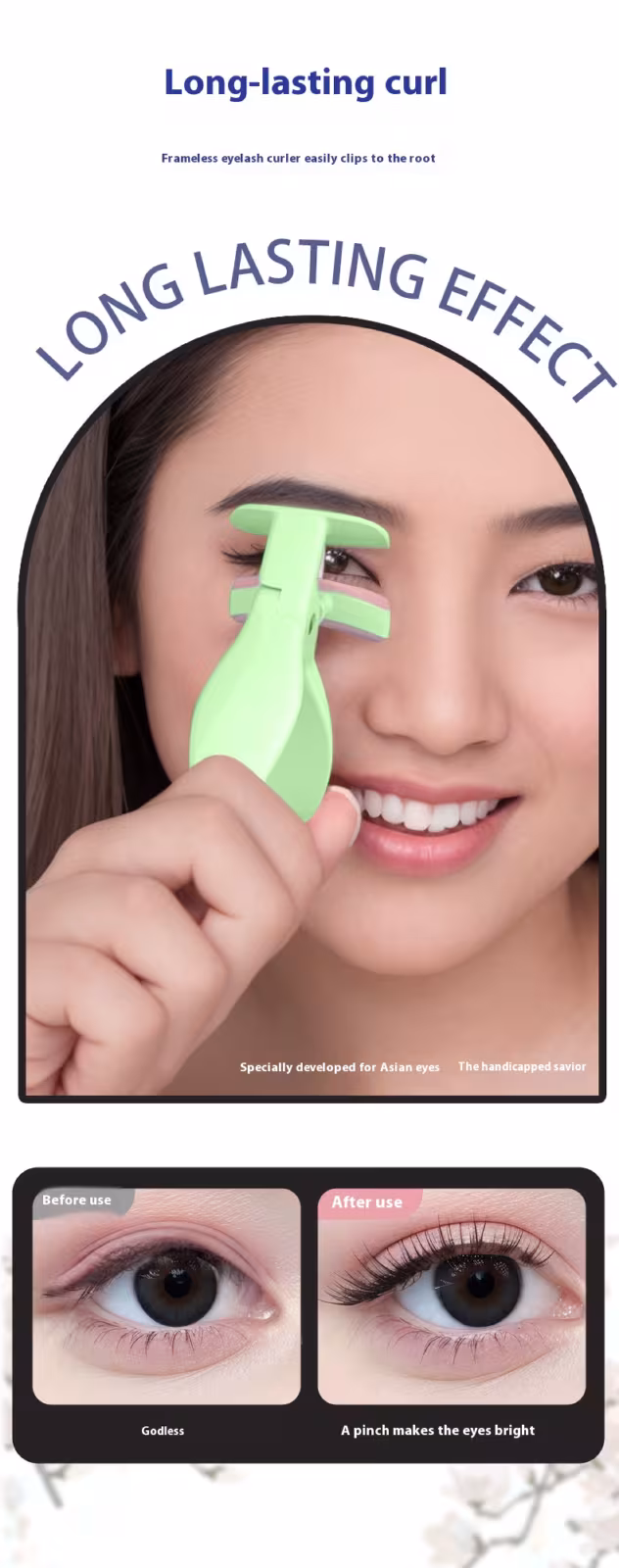 Wide Angle Eyelash Curler Portable Eyelash Curling Clip