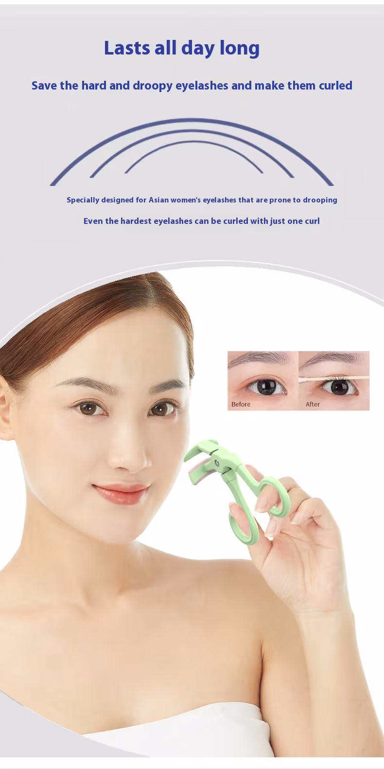 Wide Angle Eyelash Curler Portable Eyelash Curling Clip