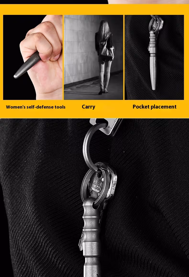 Titanium Alloy Portable EDC Tactical Pen Mini Self-defense