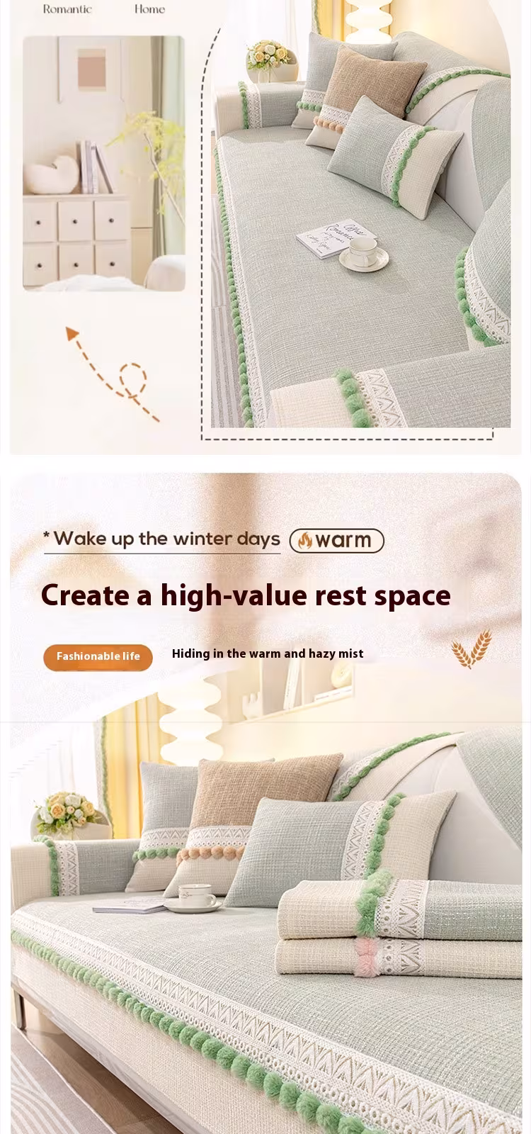 Sofa Cushion Four Seasons Universal Stain-resistant Non-slip