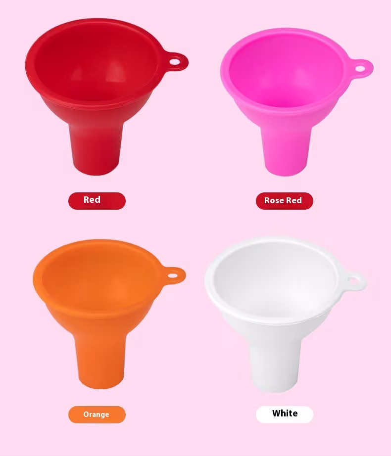 Silicone Funnel Kitchen Oil Pouring Points Small Size Wide Mouth Large Diameter