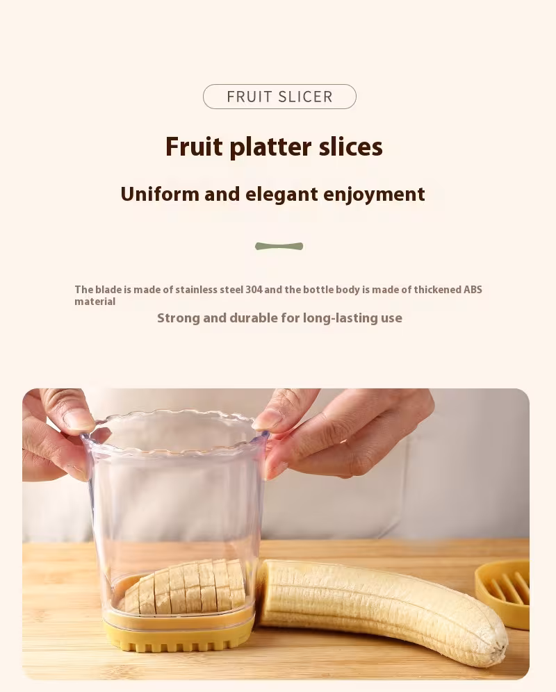 Stainless Steel Slice Cup Strawberry Banana Egg Kiwi Slicer Kitchen Gadgets