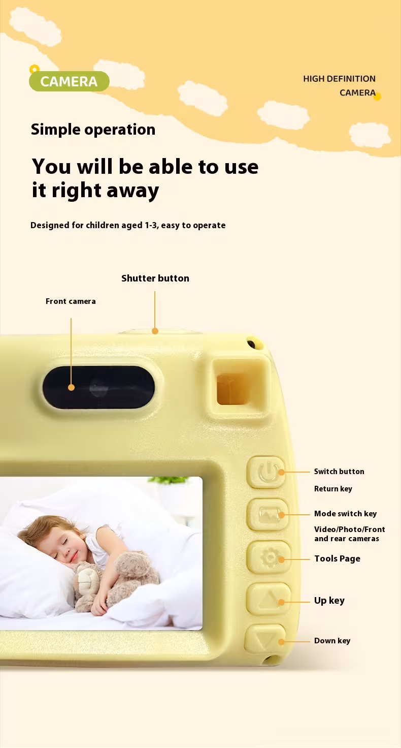 Children's Camera USB Rechargeable Lightweight Photo Small Camera Toys