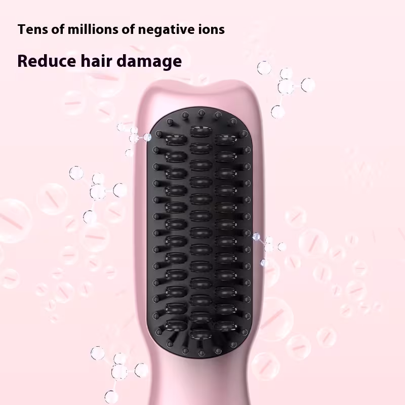 Rechargeable Wireless Straightening Comb 220 Hair Straightener Brush USB Rechargeable Flat Iron LCD Display Temperature