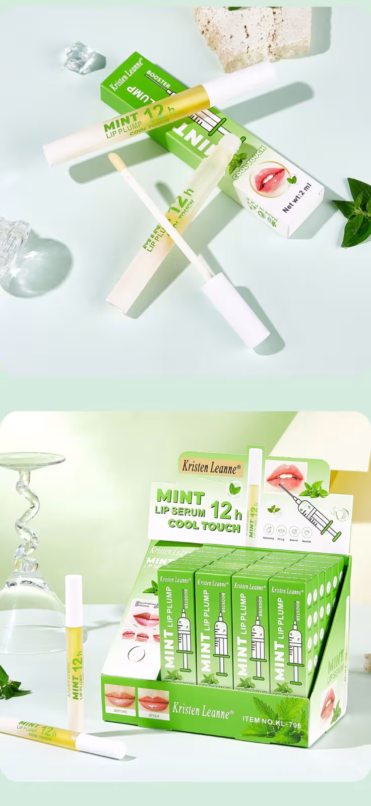 Long-lasting Water Locking Mint Cool And Transparent Lip Oil
