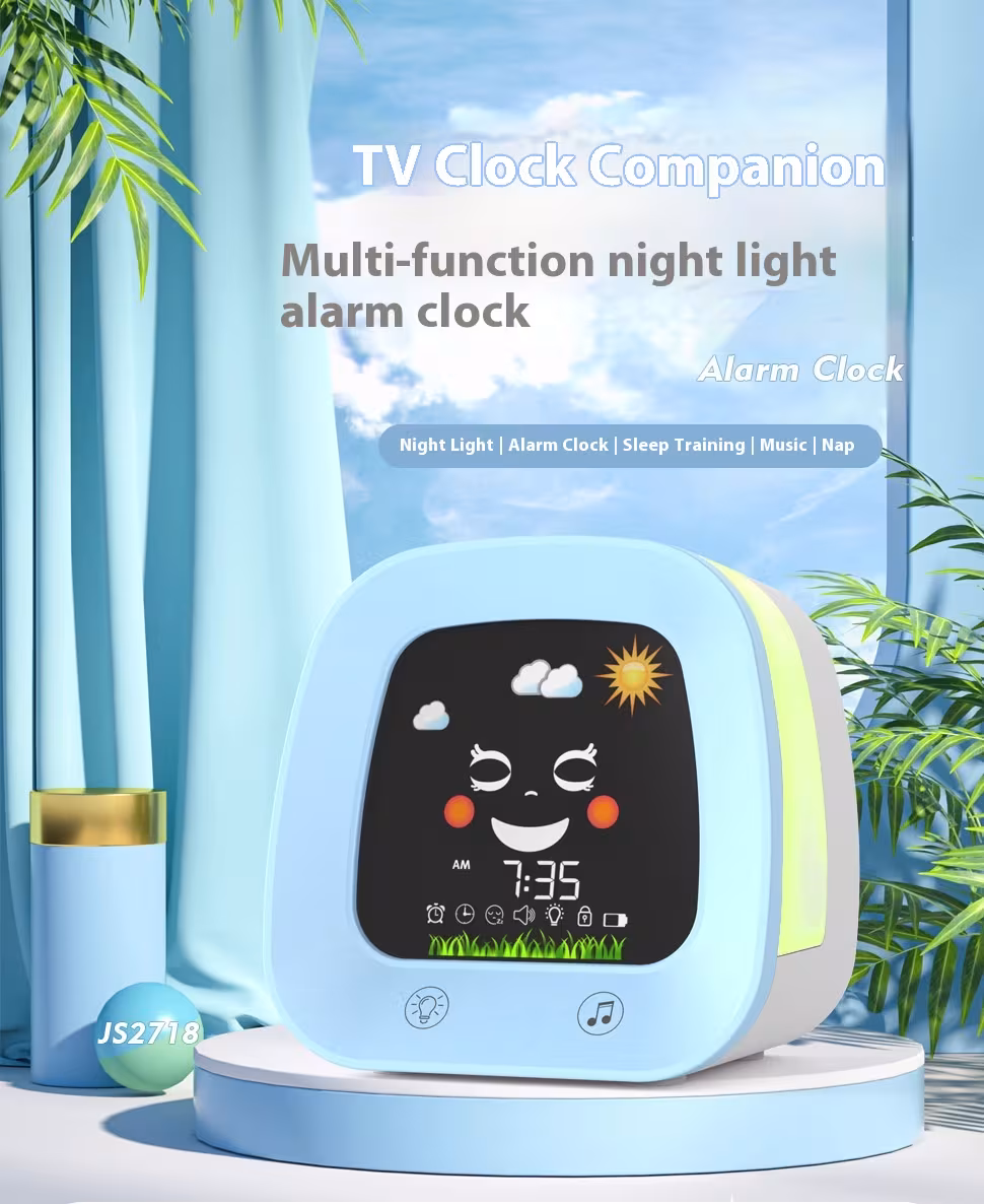 Children's Music Alarm Student Mute Snooze Alarm Bedside Luminous Clock