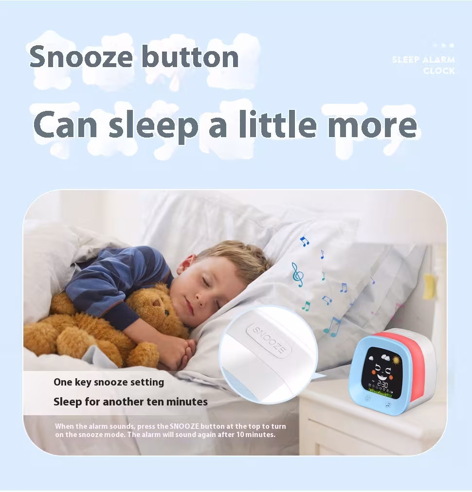 Children's Music Alarm Student Mute Snooze Alarm Bedside Luminous Clock