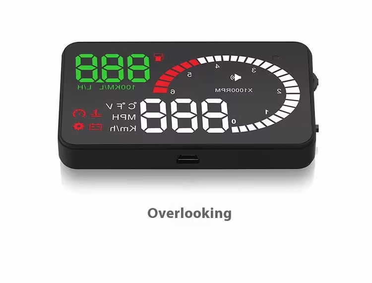 Car Mounted HUD Head Up Display Fuel Consumption Voltage Projector
