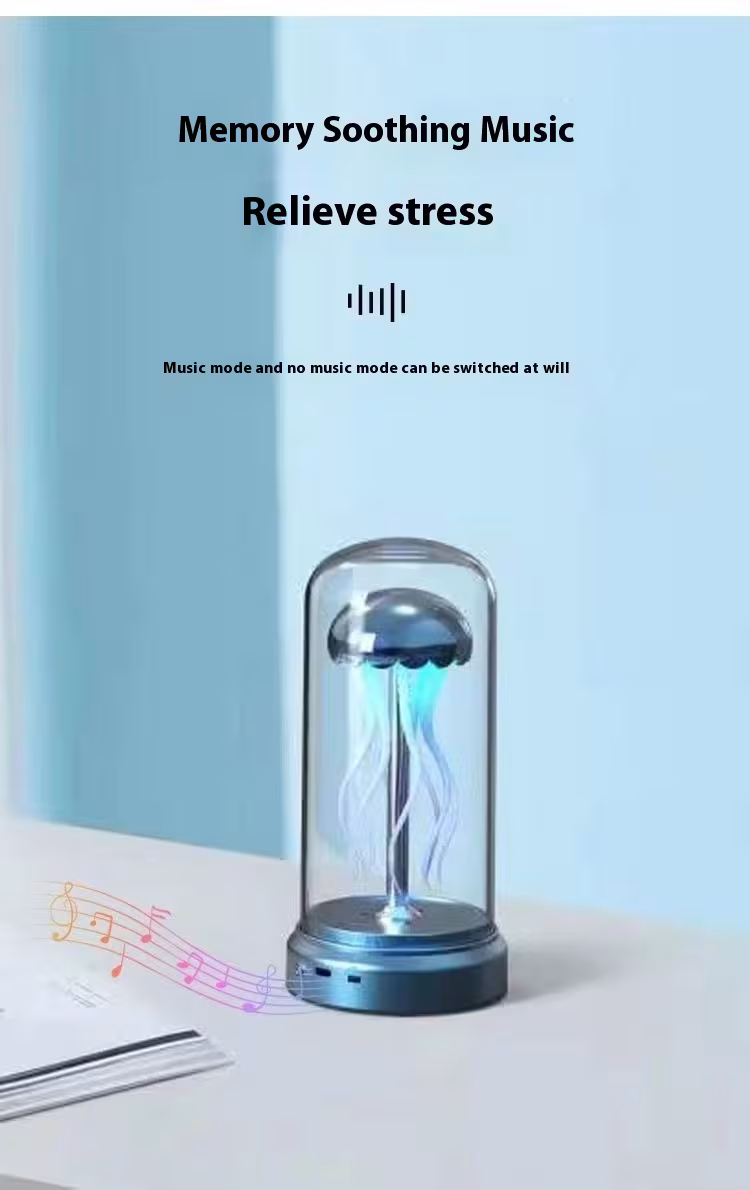 Mechanical Jellyfish Music Box Singing Ornaments Luminous Ambience Light