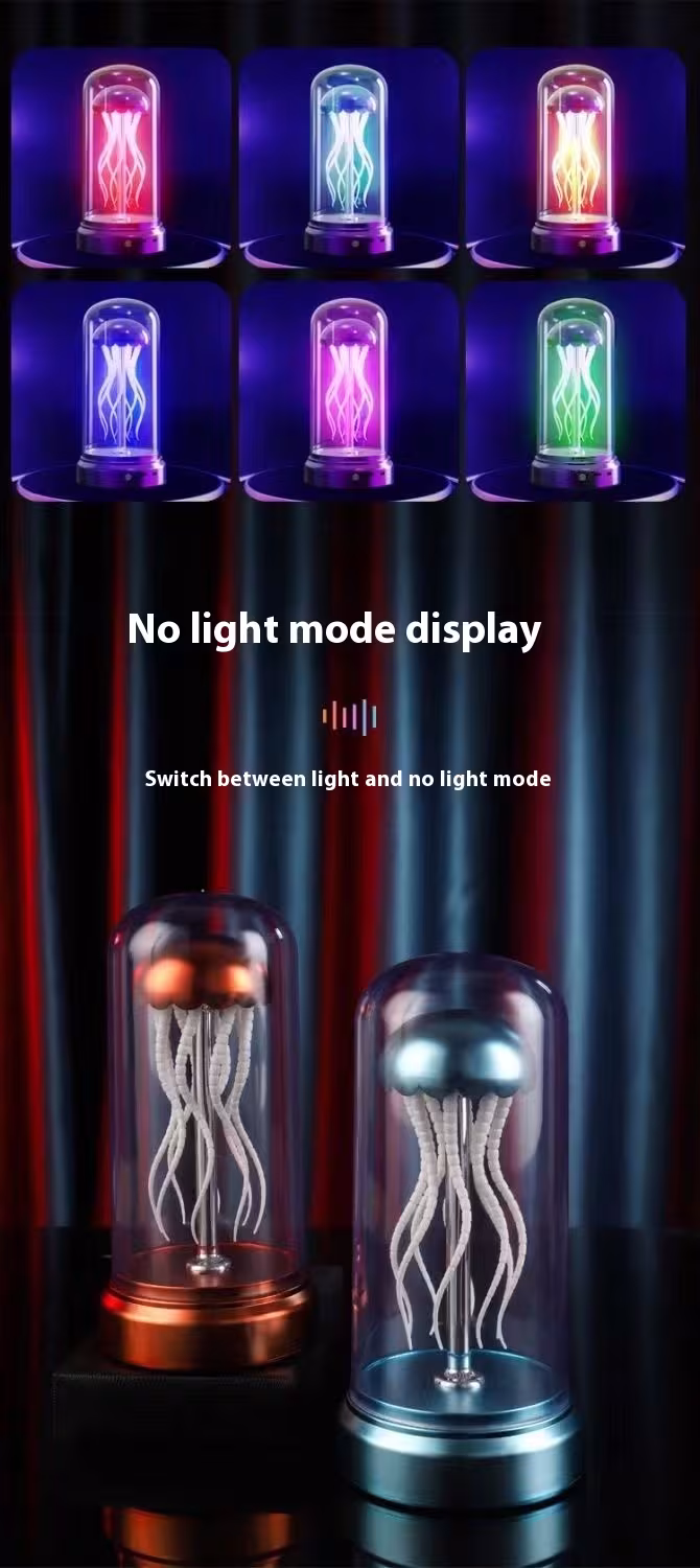 Mechanical Jellyfish Music Box Singing Ornaments Luminous Ambience Light