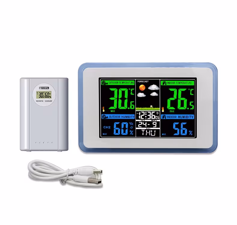 433MHZ Wireless Transmission Color Display Weather Forecast Bell