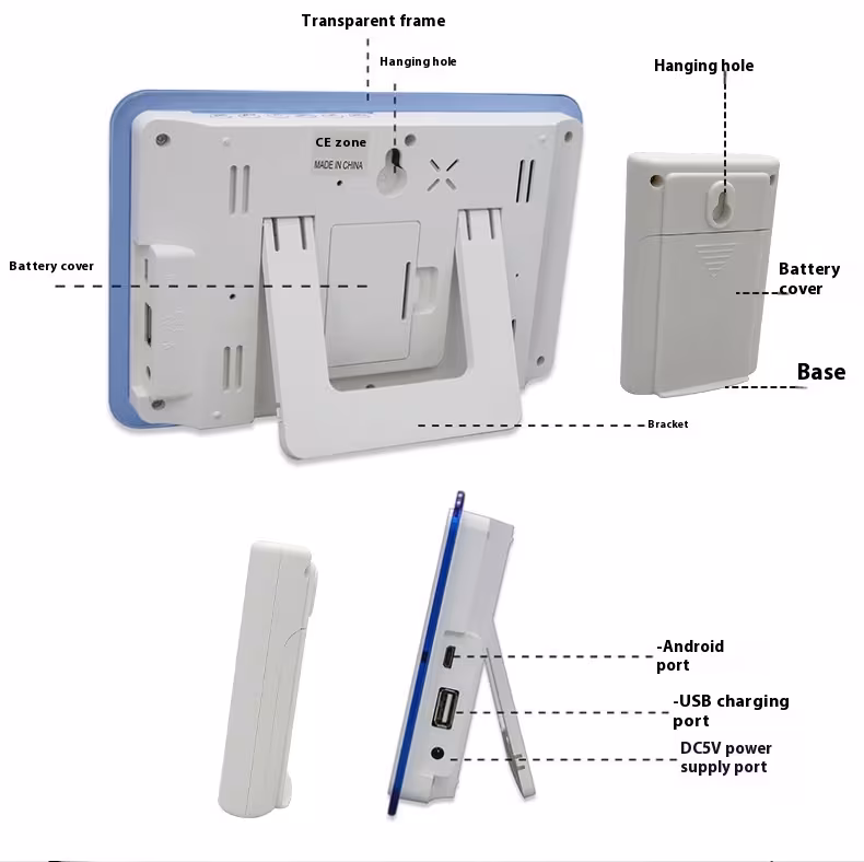 433MHZ Wireless Transmission Color Display Weather Forecast Bell