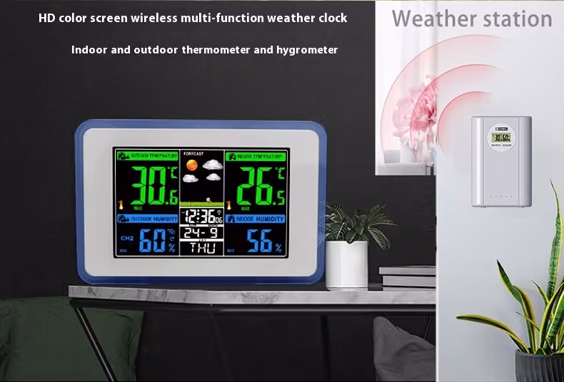 433MHZ Wireless Transmission Color Display Weather Forecast Bell
