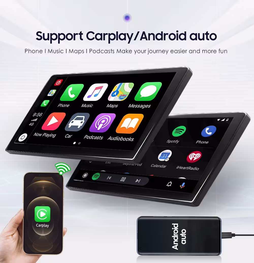 Android Large Screen 101-inch Universal Rotation Shaking Head Doll For Car All-in-one Navigation Machine