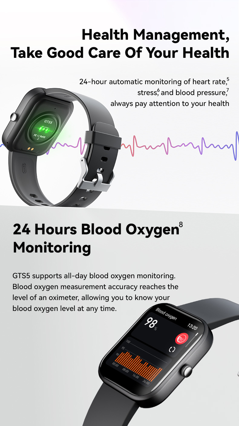 Smart Watch Heart Rate Blood Oxygen Health Monitoring Sports Watch