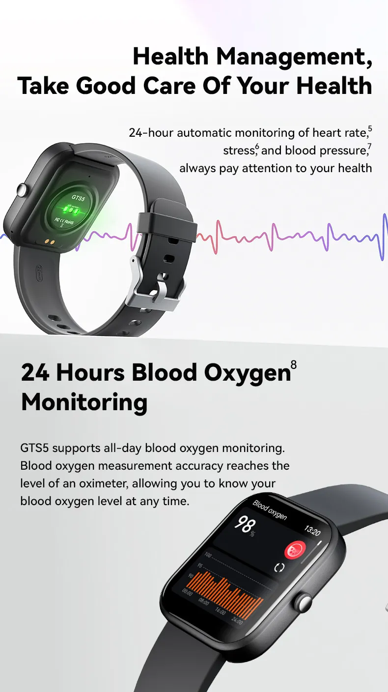 Smart Watch Heart Rate Blood Oxygen Health Monitoring Sports Watch