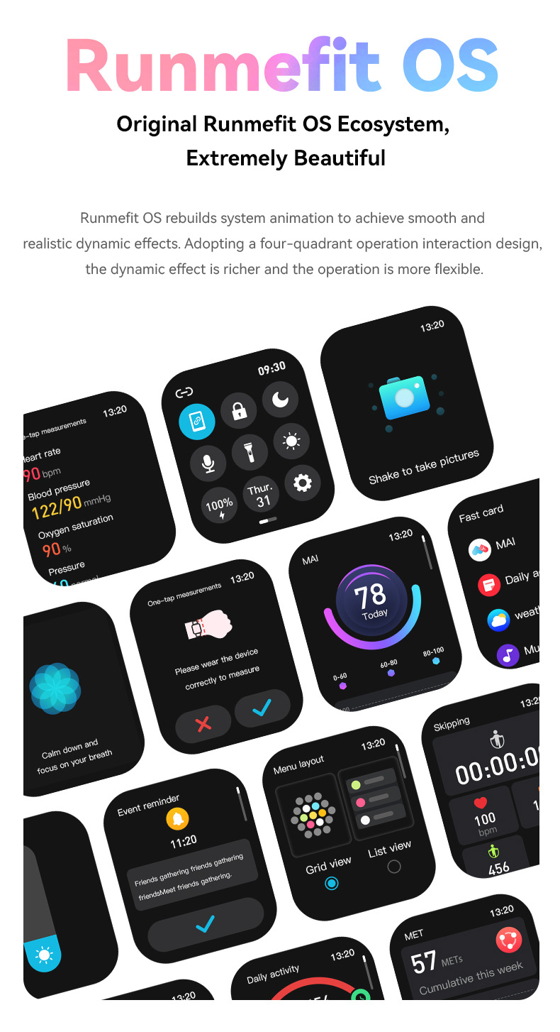 Smart Watch Heart Rate Blood Oxygen Health Monitoring Sports Watch