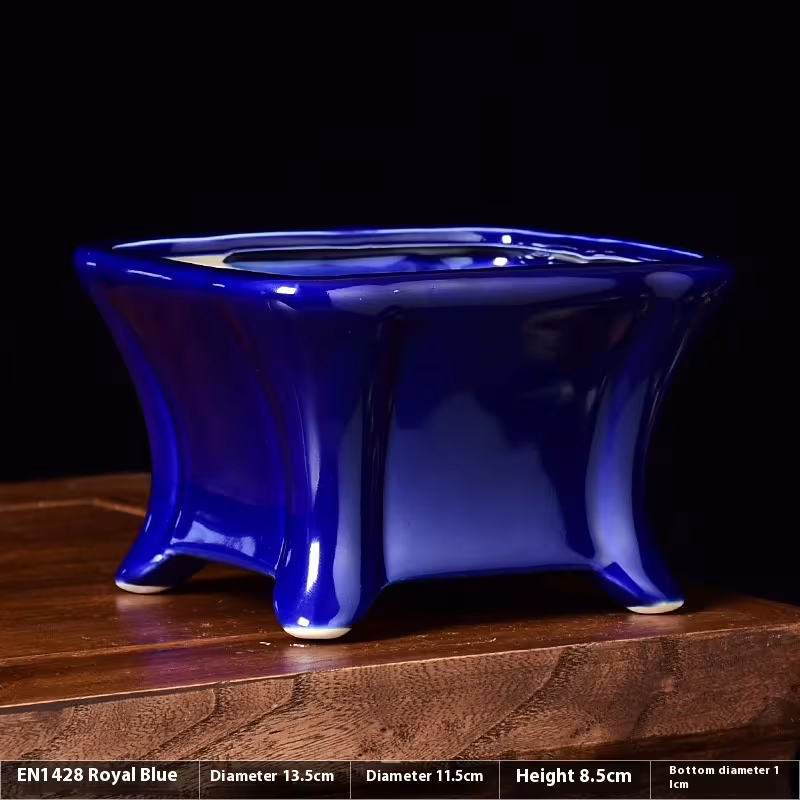 Square Flower Pot Ceramic Basin Large Diameter High