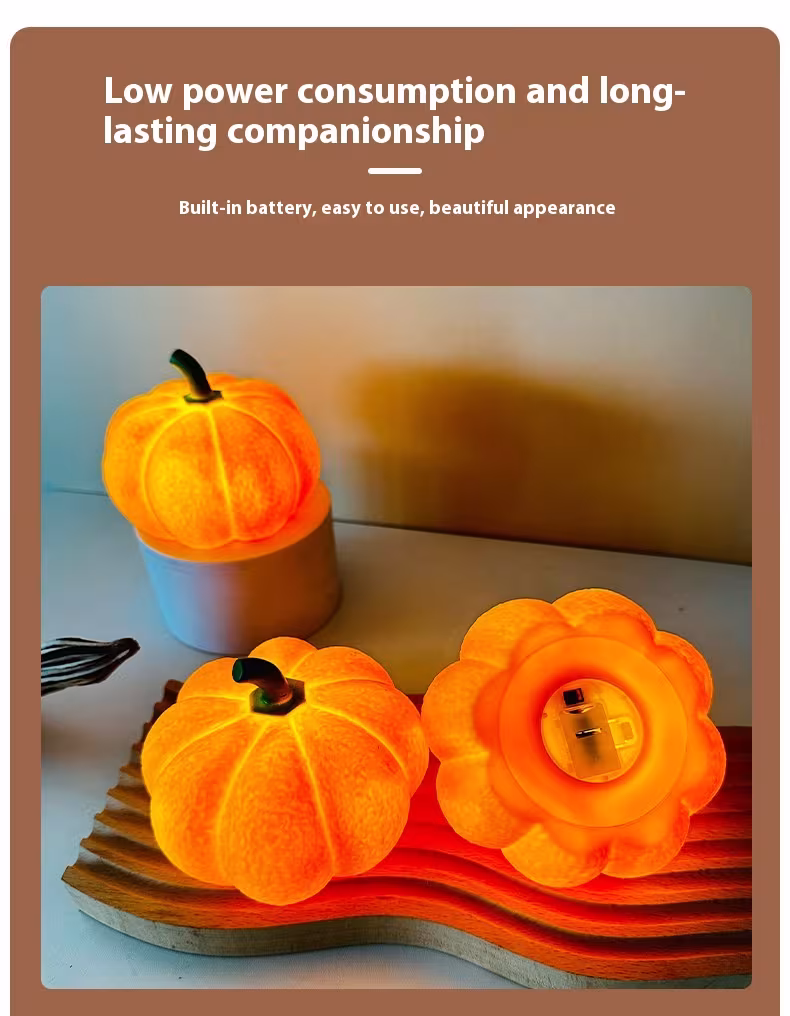 Pumpkin Halloween Decorative Night Light Bedroom Dormitory Creative Bedside Lights Eye Protection Deco Night Lamp