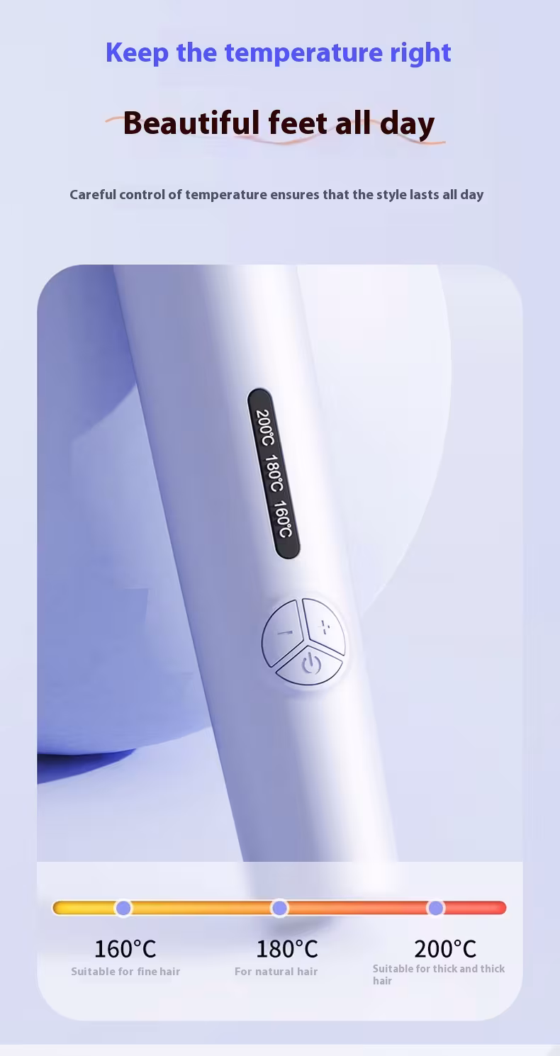 New 2 In 1 Automatic Hair Curler Straightener Negative Ion Electric Ceramic Fast Heating Rotating Magic Curler