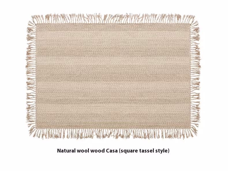 Handmade Natural Wool Living Room Milk White Modern Simple And Light Luxury Home Bedroom Bedside Calligraphy Carpet