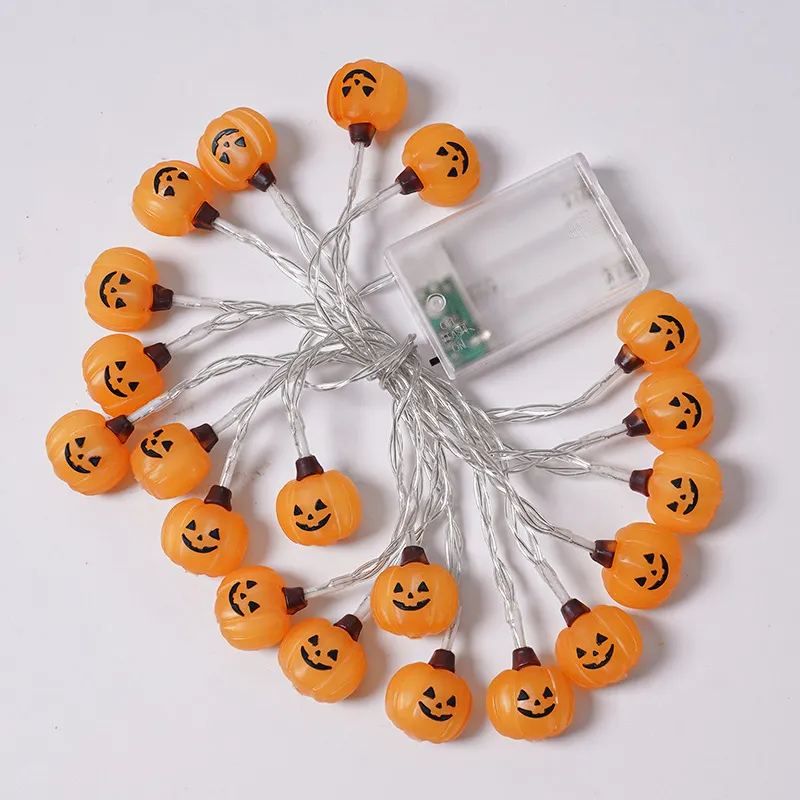 PVC Soft Material Halloween Lighting Chain Pumpkin Ghost Bat Modeling Lamp Indoor And Outdoor Home Decoration
