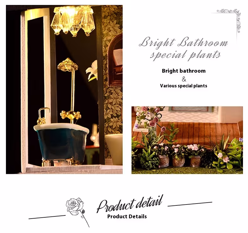 Cute Room New NYE Garden Toy Building Model