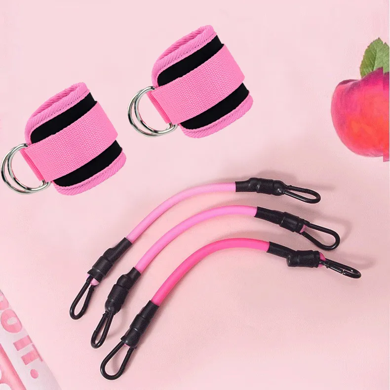 Ankle Strap Resistance Bands Hip Leg Strength Pull Rope Fitness Elastic Training Home Yoga Pilate Crossfit Workout Gym Equipment