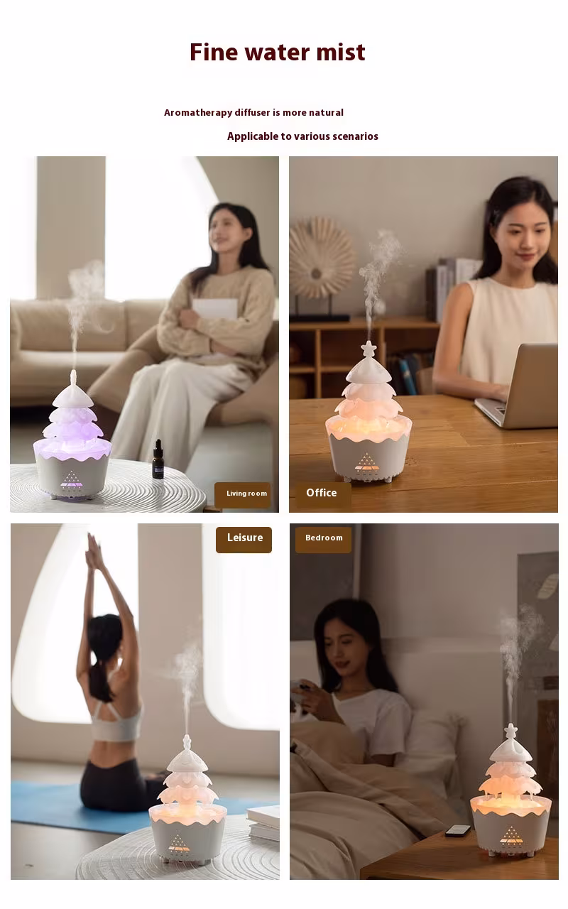 New Design Essential Oil Aroma Diffuser Household Mute Small Remote Control Humidifier Suitable For Home Christmas Gift