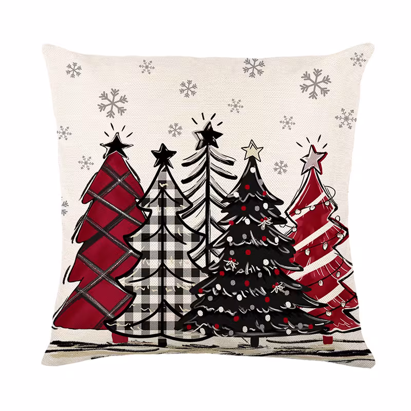 Christmas Cushion Cover Pillowcase Merry Christmas Decor For Home Xmas Ornament Happy NewYear Gift