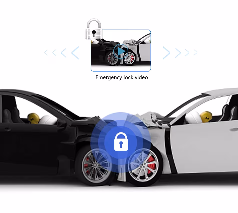 HD 1080p Dual Lens Rearview Mirror Recorder