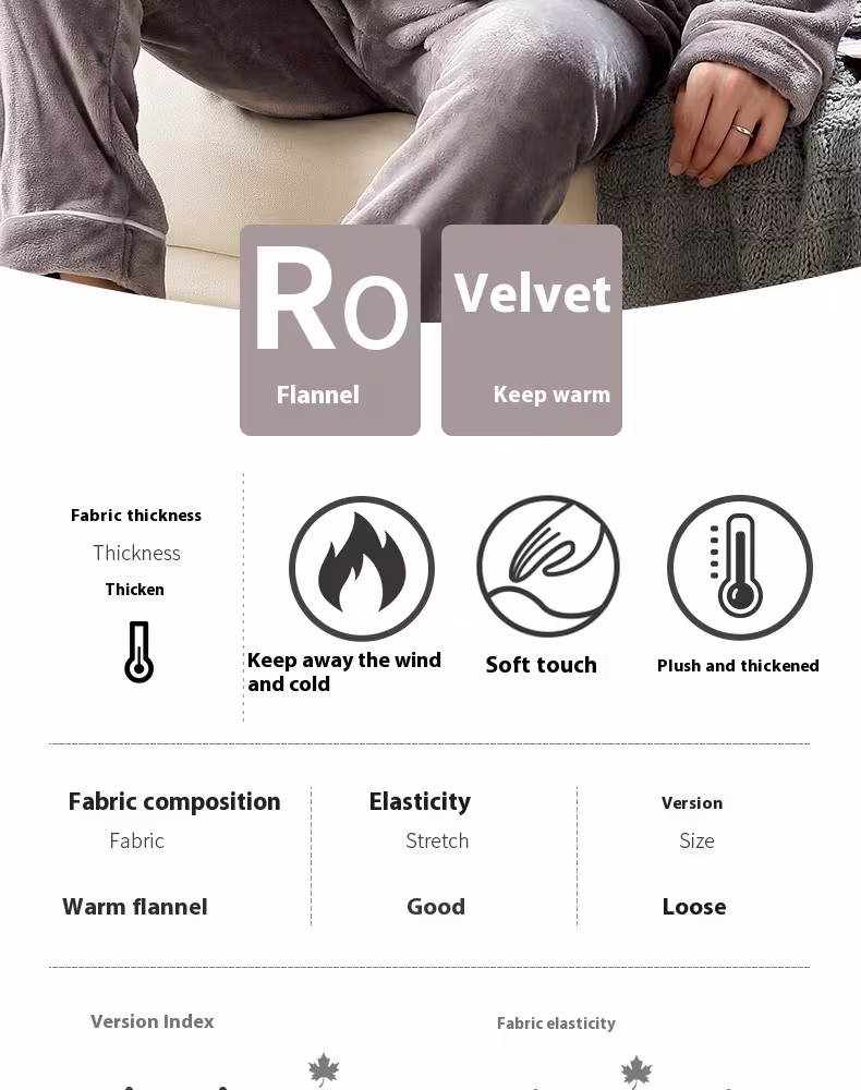 Autumn And Winter Flannel Men's Pajamas Men's Lapel Cardigan