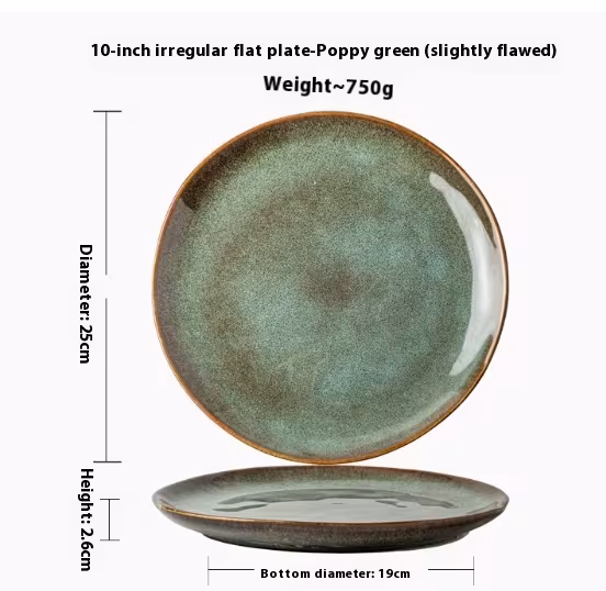 Irregular With Personality Ceramic Bowl Dish Plate Retro Tableware