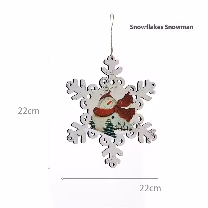 Christmas Atmosphere Snowflake Paper Hanging Charm