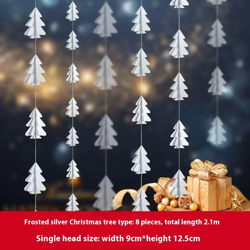 Christmas Atmosphere Snowflake Paper Hanging Charm