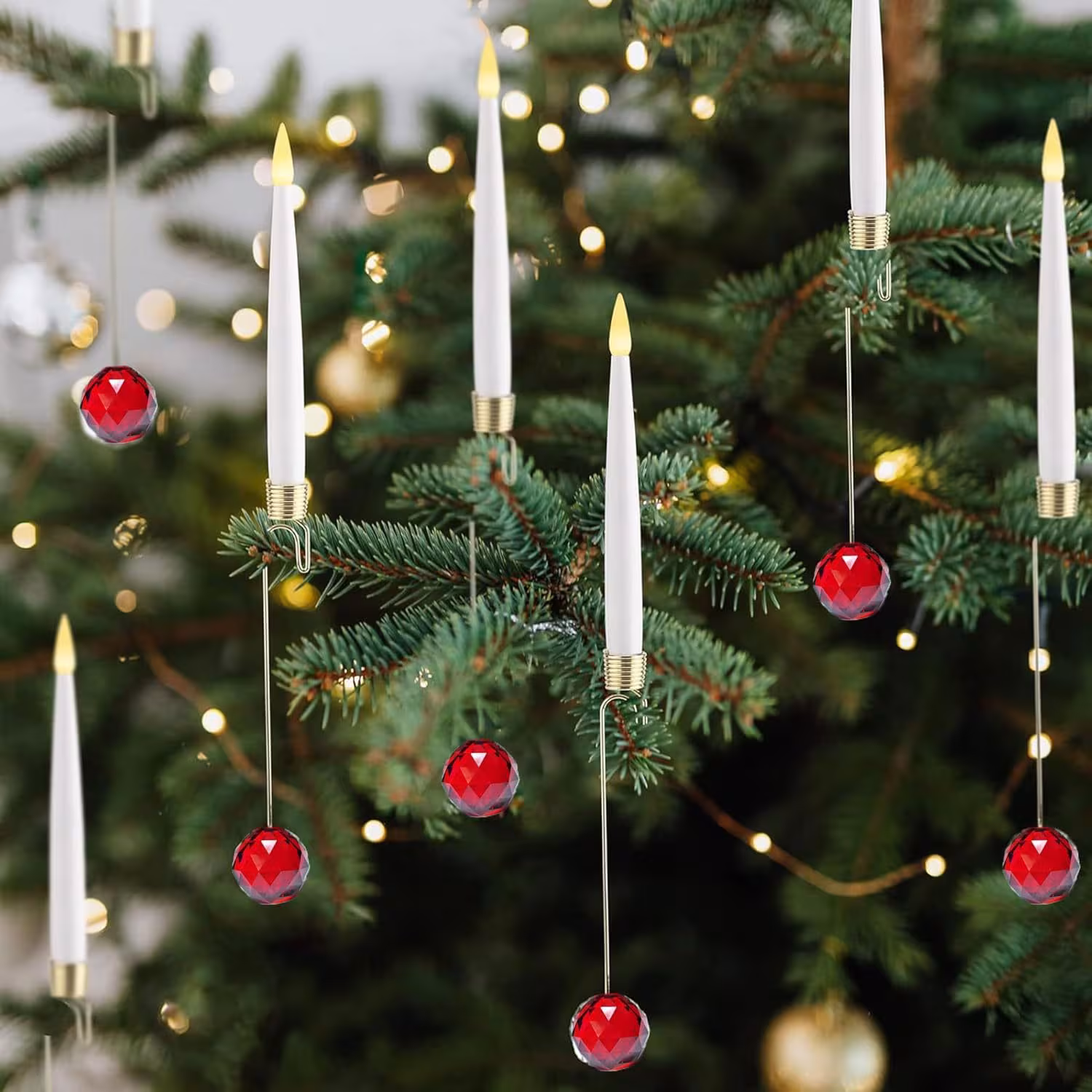 Christmas Candle LED Indoor Holiday Christmas Tree Ornaments Festive Atmosphere Decoration Christmas Pendant
