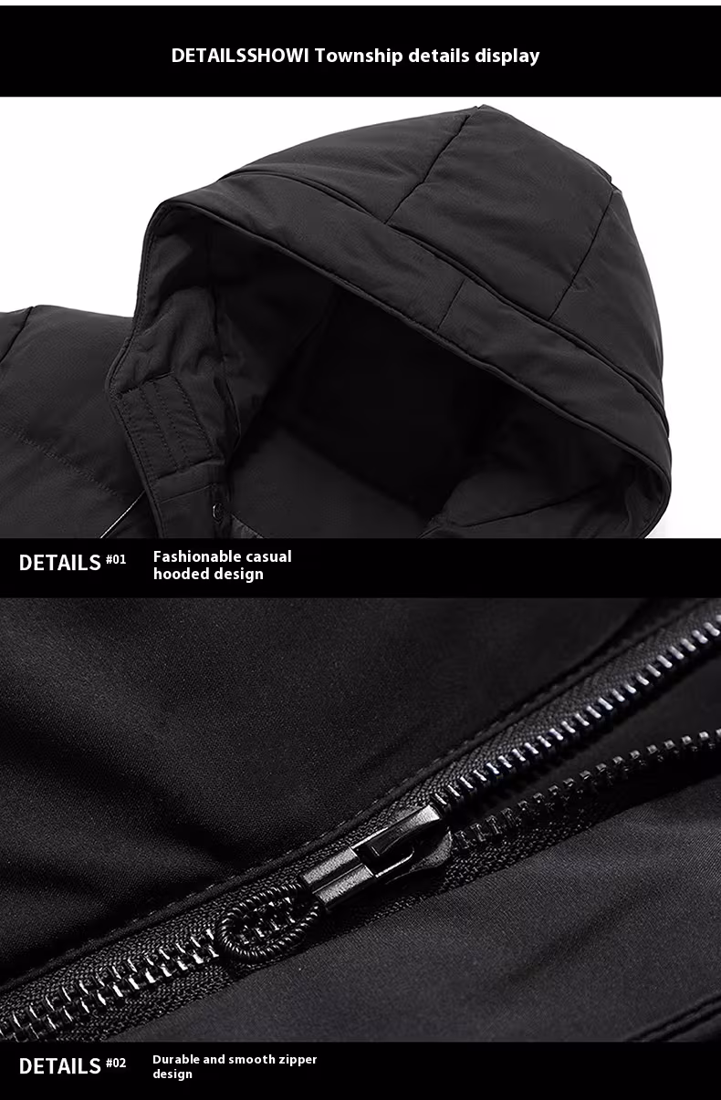 Fashionable And Handsome Thickened Work Clothes Cotton Coat Winter Clothing Down Men