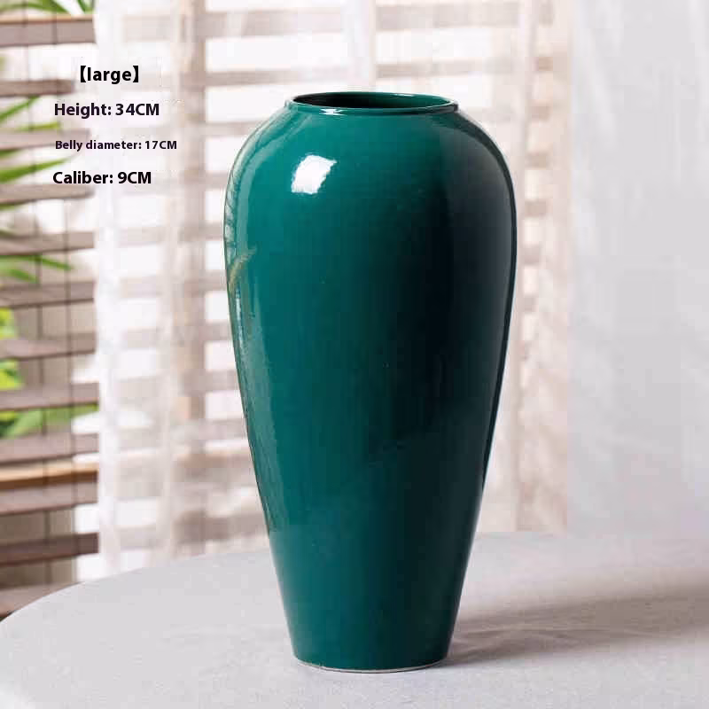 Simple Modern Green Home Ceramic Vase