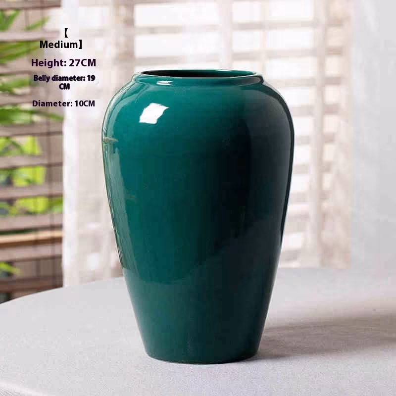 Simple Modern Green Home Ceramic Vase